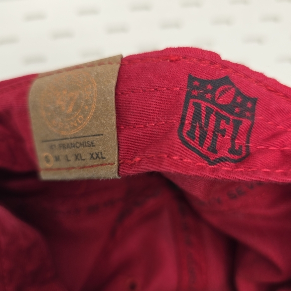 '47 SF 49ers Red Cap Unisex Small Fit Dad Hat NFL Logo Retro Fan Embroidered - Picture 8 of 10